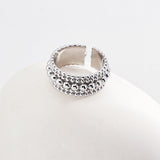 Vintage Small Round Bead 925 Sterling Silver Ring 