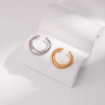 925 Sterling Silver Plated 18K Gold Open Rings