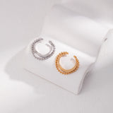 925 Sterling Silver Plated 18K Gold Open Rings