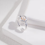 Adjustable Freshwater Pearls Open Rings