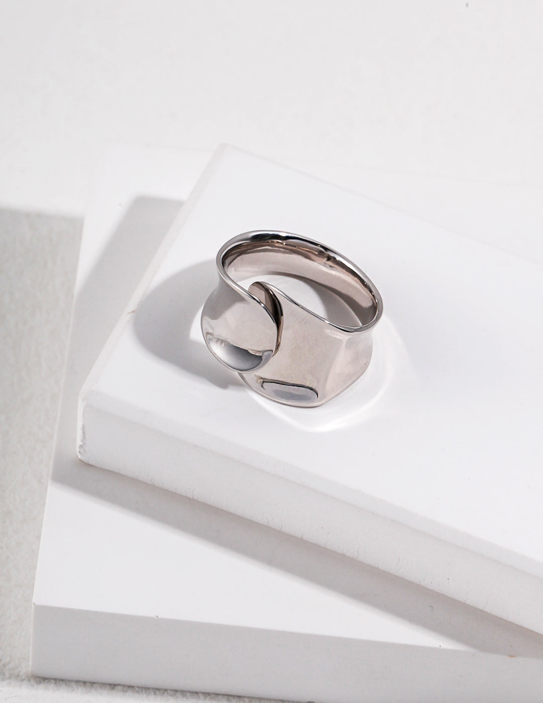 Concave 925 Sterling Silver Rings