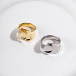 Concave 925 Sterling Silver Rings