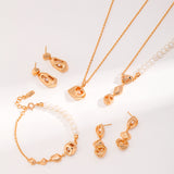 Vintage Gold Chain and Pendant Pearl Necklaces