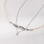 Superimposition Zircon Sterling Silver Necklaces