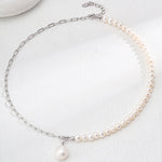 Asymmetrical Chain Baroque Pearl Necklaces