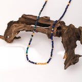 Lapis Lazuli  Beaded Stone Necklaces