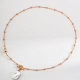 Vintage Gold Pearl Chain Necklaces