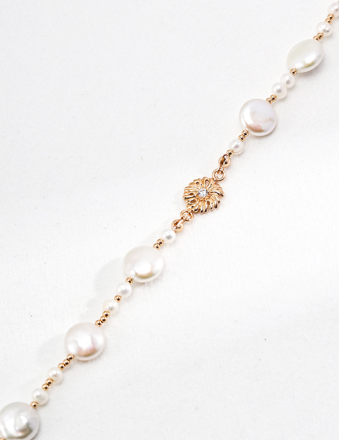 Flat Freshwater Pearl Chain Necklaces