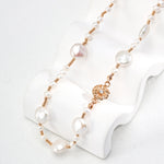 Flat Freshwater Pearl Chain Necklaces