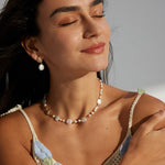 Flat Freshwater Pearl Chain Necklaces