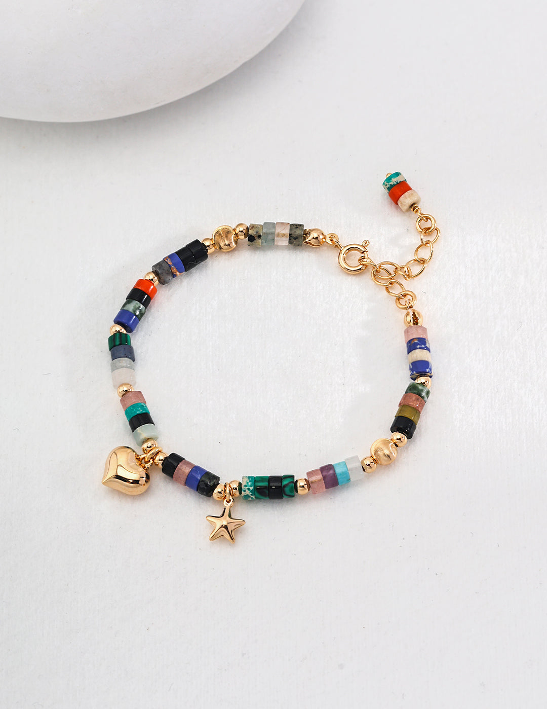 Holiday Dopamine Colored Stone Beaded Bracelet