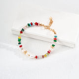 Dopamine Matching Colored Stone Pearl Bracelet