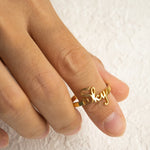 18K Gold S925 Sterling Silver Custom Name Rings