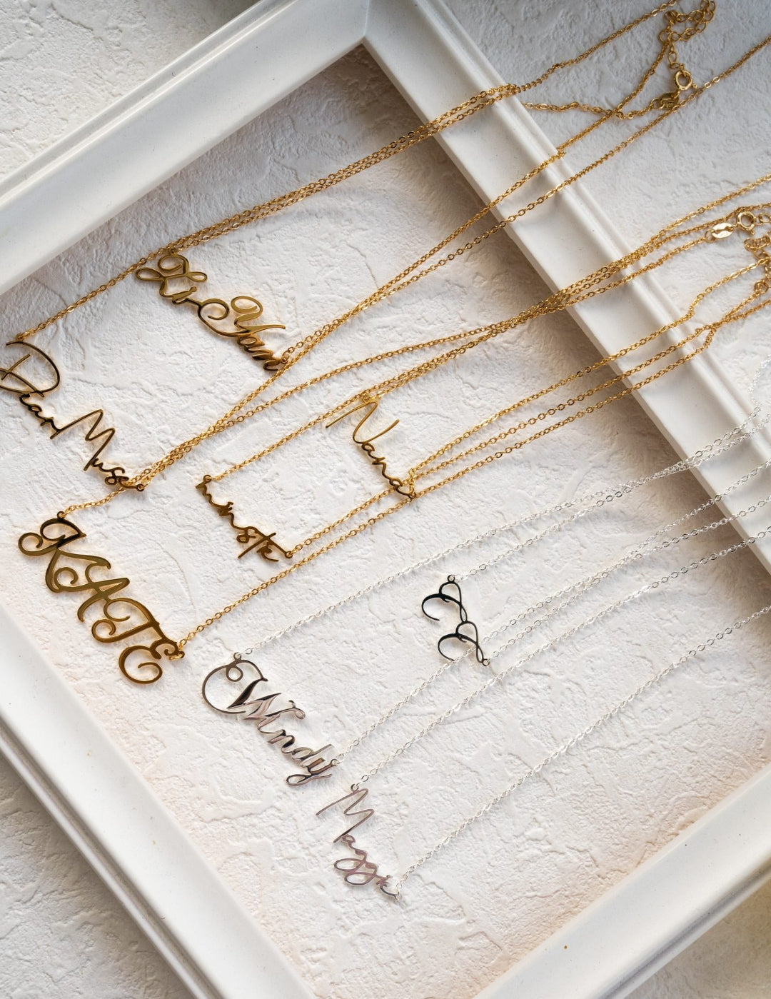 18K Gold S925 Sterling Silver Custom Name Necklaces