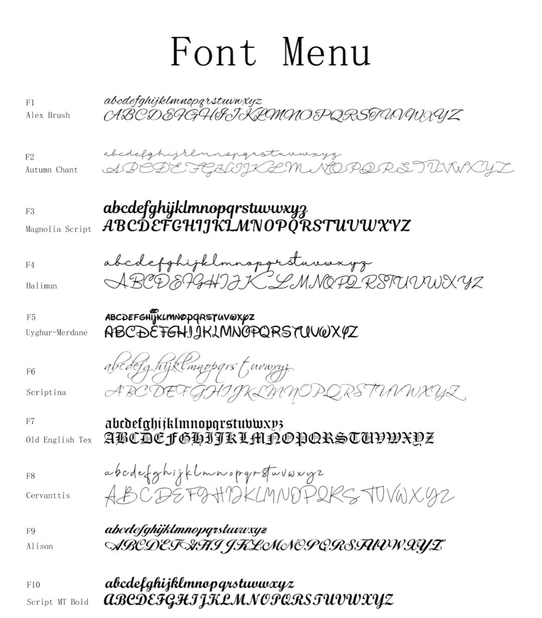 typeface