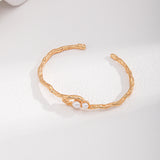 S925 Sterling Silver Pearl Bangles Bracelets