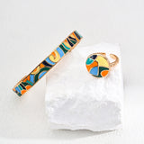 Colorful Drop Glaze Bangles Cuff Bracelets