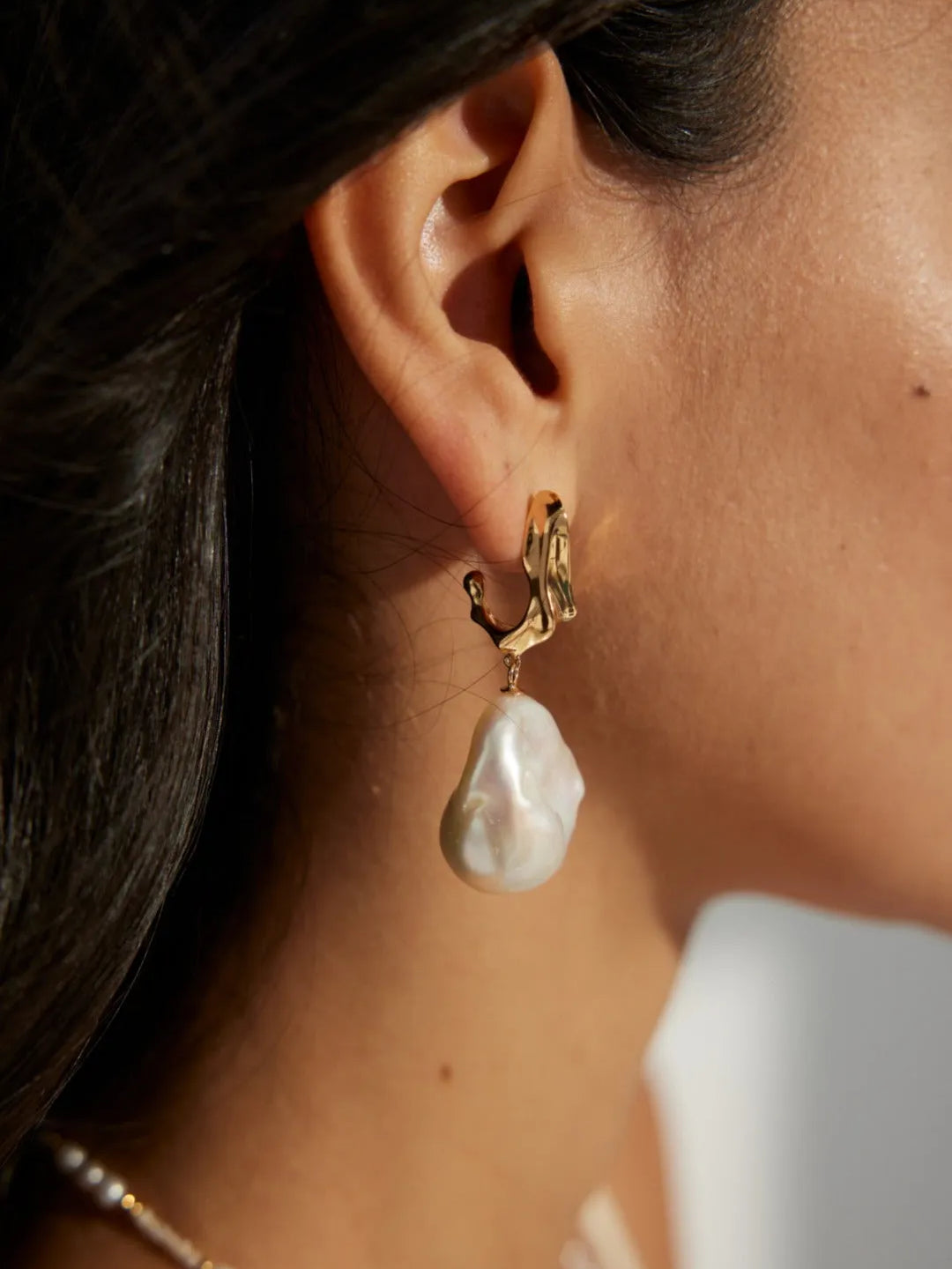 Baroque Pearl Drop Earrings - Gembea Jewelry