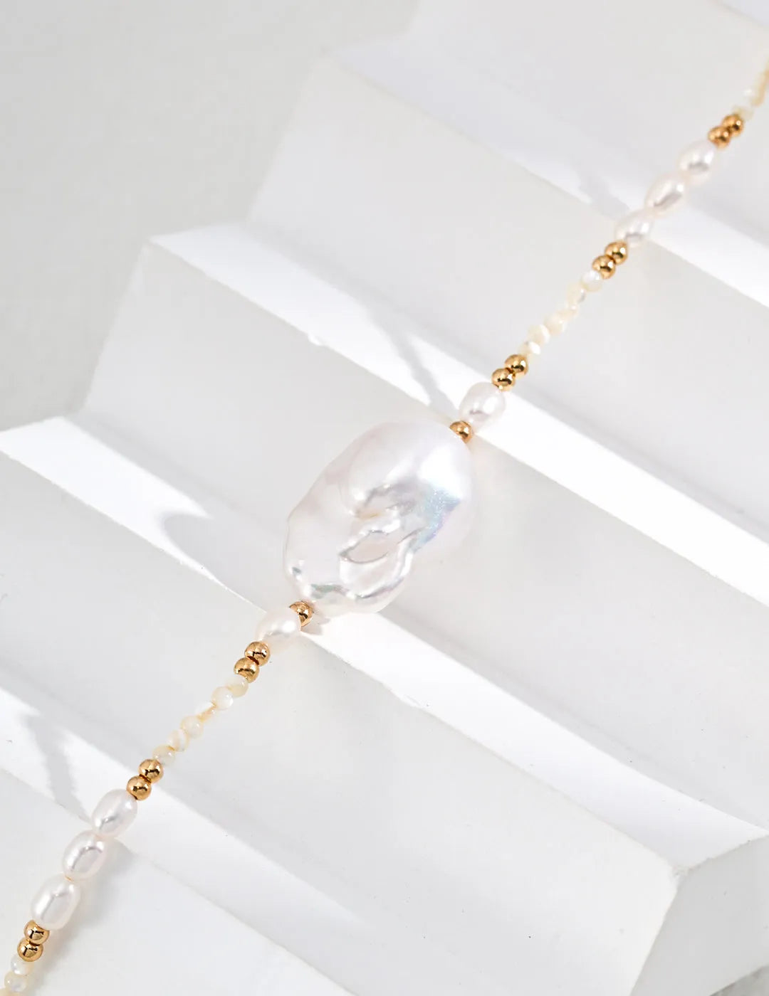 Baroque Pendant Rice Pearl Necklace - Gembea Jewelry