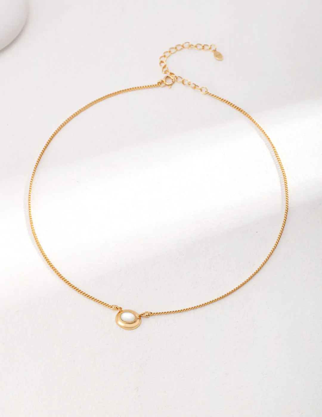 Mother of Pearl Pendant Chain Necklace - Gembea Jewelry