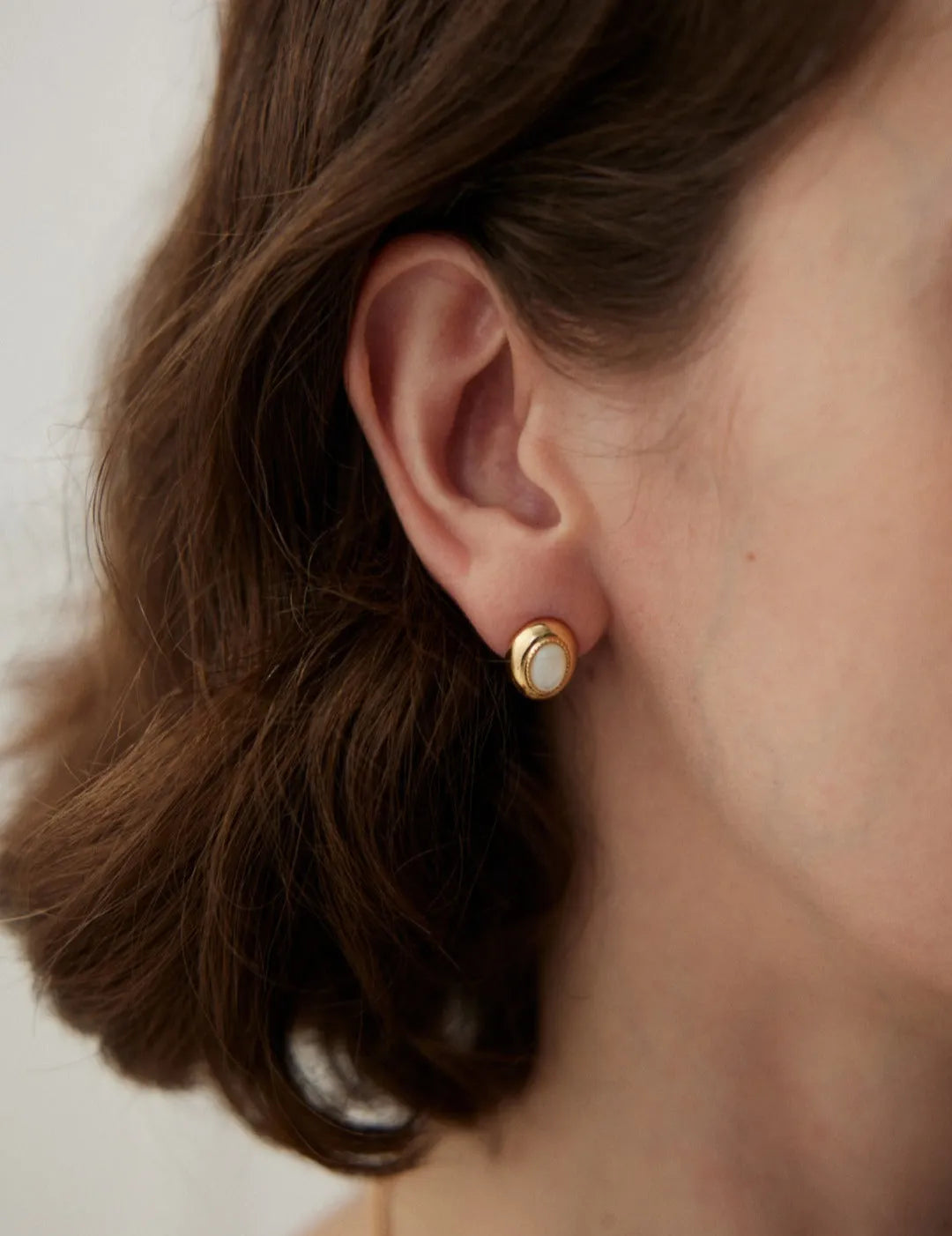 Mother of Pearl Stud Earrings - Gembea Jewelry