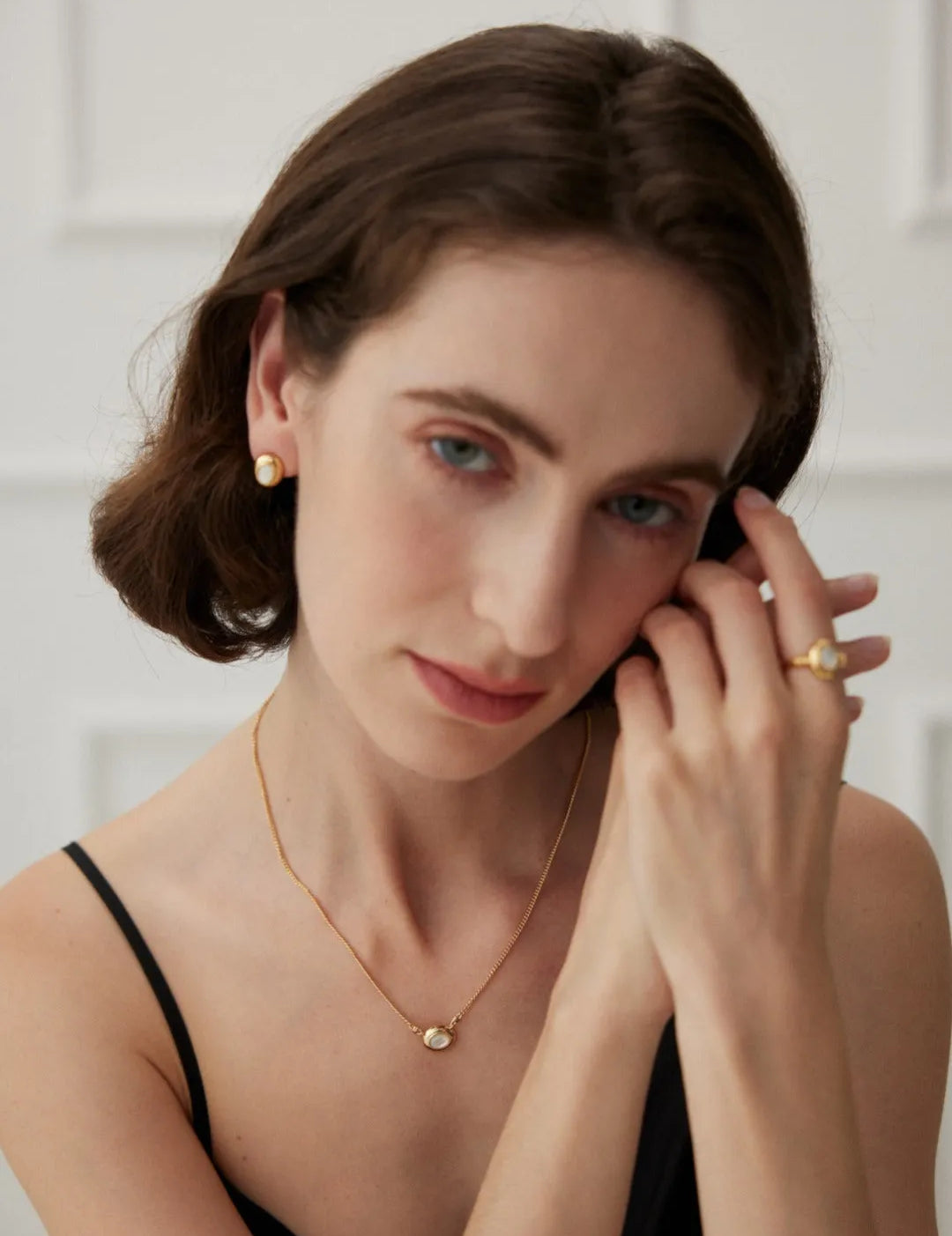 Mother of Pearl Stud Earrings - Gembea Jewelry