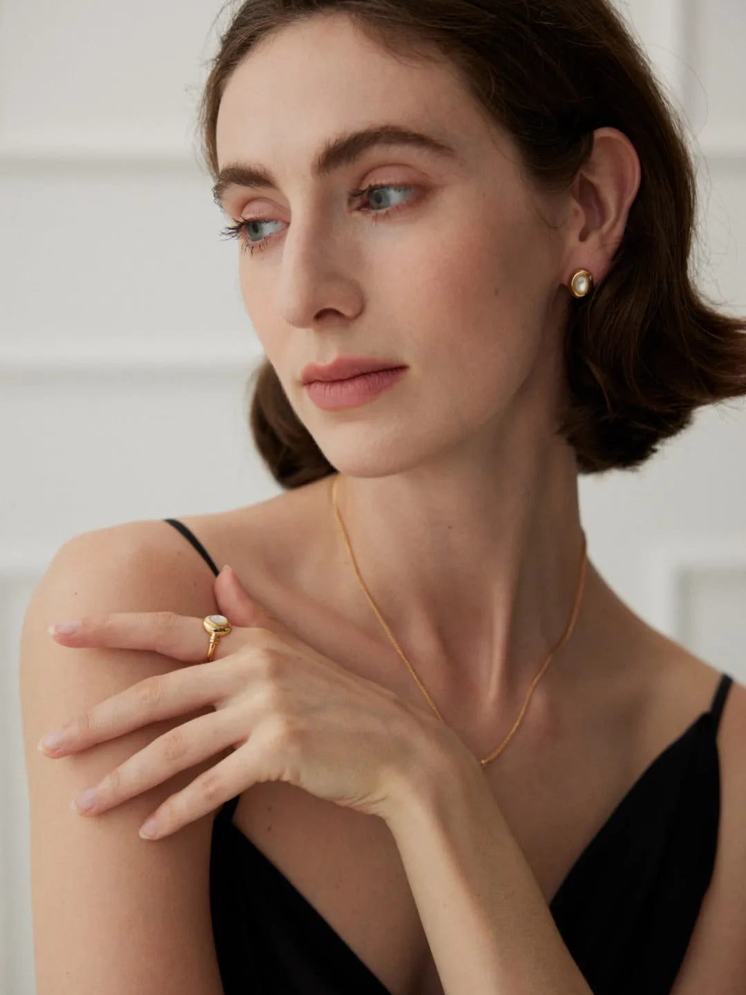 Mother of Pearl Stud Earrings - Gembea Jewelry