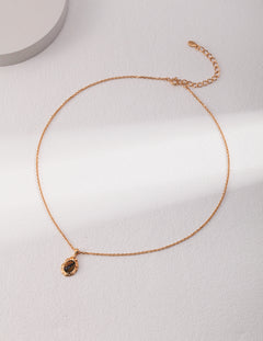 Tiger Eye Stone Malachite Chain Necklace
