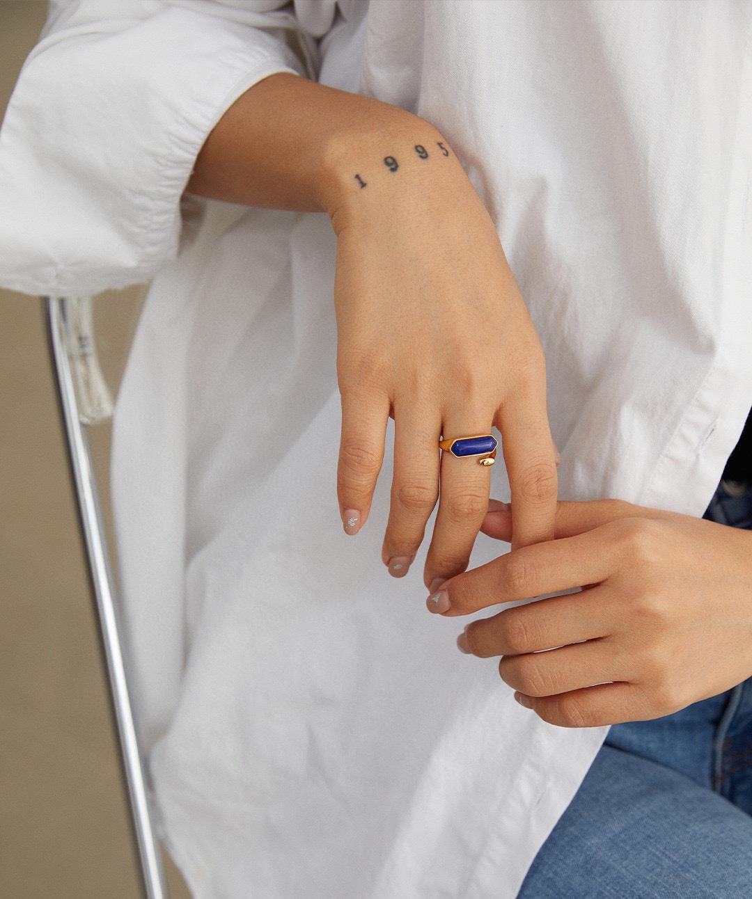 Gembea Jewelry Lazuli Days Series Celestial Line Ring