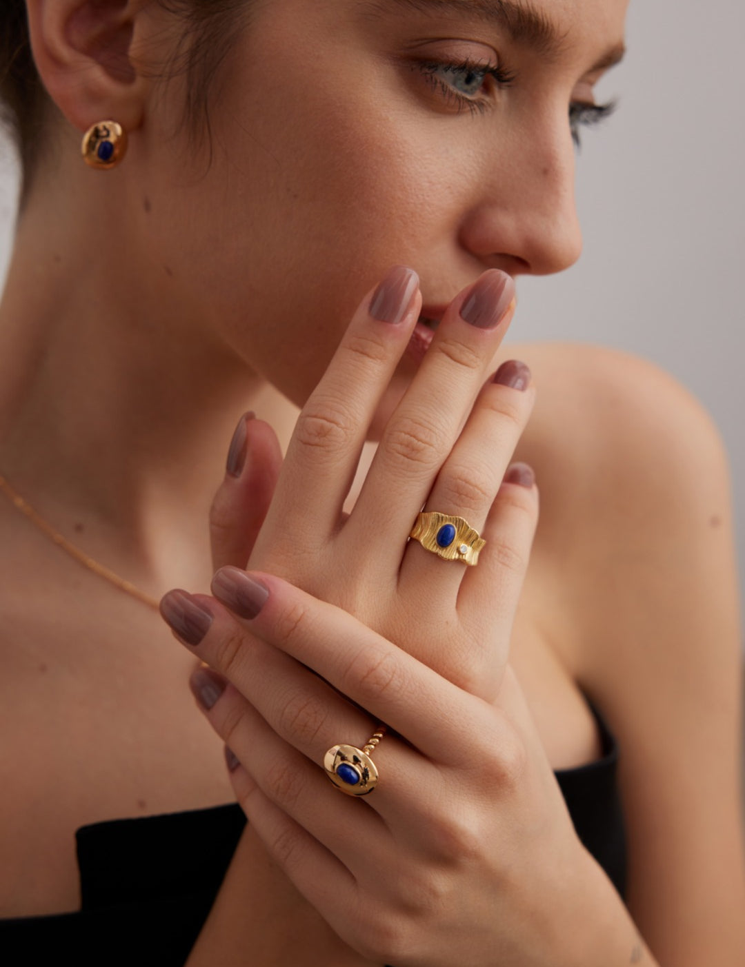 Gembea Jewelry Lazuli Days Series Sunlit Depths Wide Ring