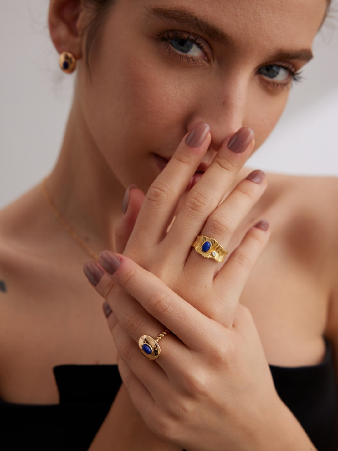 Gembea Jewelry Lazuli Days Series Sunlit Depths Wide Ring