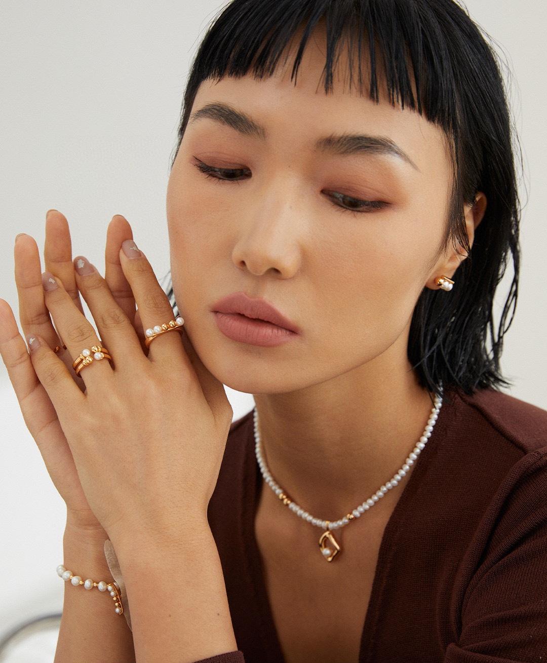 Gembea Jewelry Upper Opening Pearl Ring