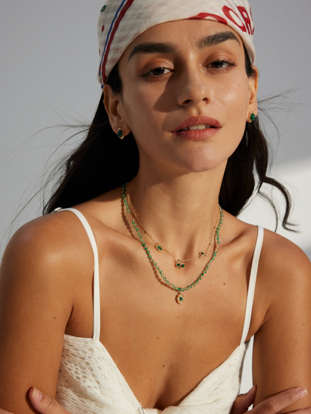 Gembea Jewelry Summer Vacation Green Agate Beaded Necklace