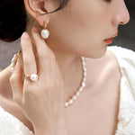 Gembea Jewelry Simple Baroque Pearl Drop Earrings