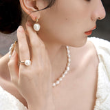 Gembea Jewelry Simple Baroque Pearl Drop Earrings