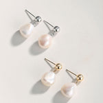 Gembea Jewelry Simple Baroque Pearl Drop Earrings