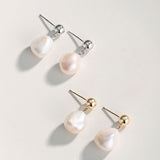 Gembea Jewelry Simple Baroque Pearl Drop Earrings