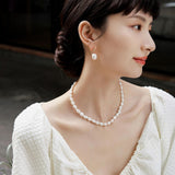 Gembea Jewelry Simple Baroque Pearl Drop Earrings
