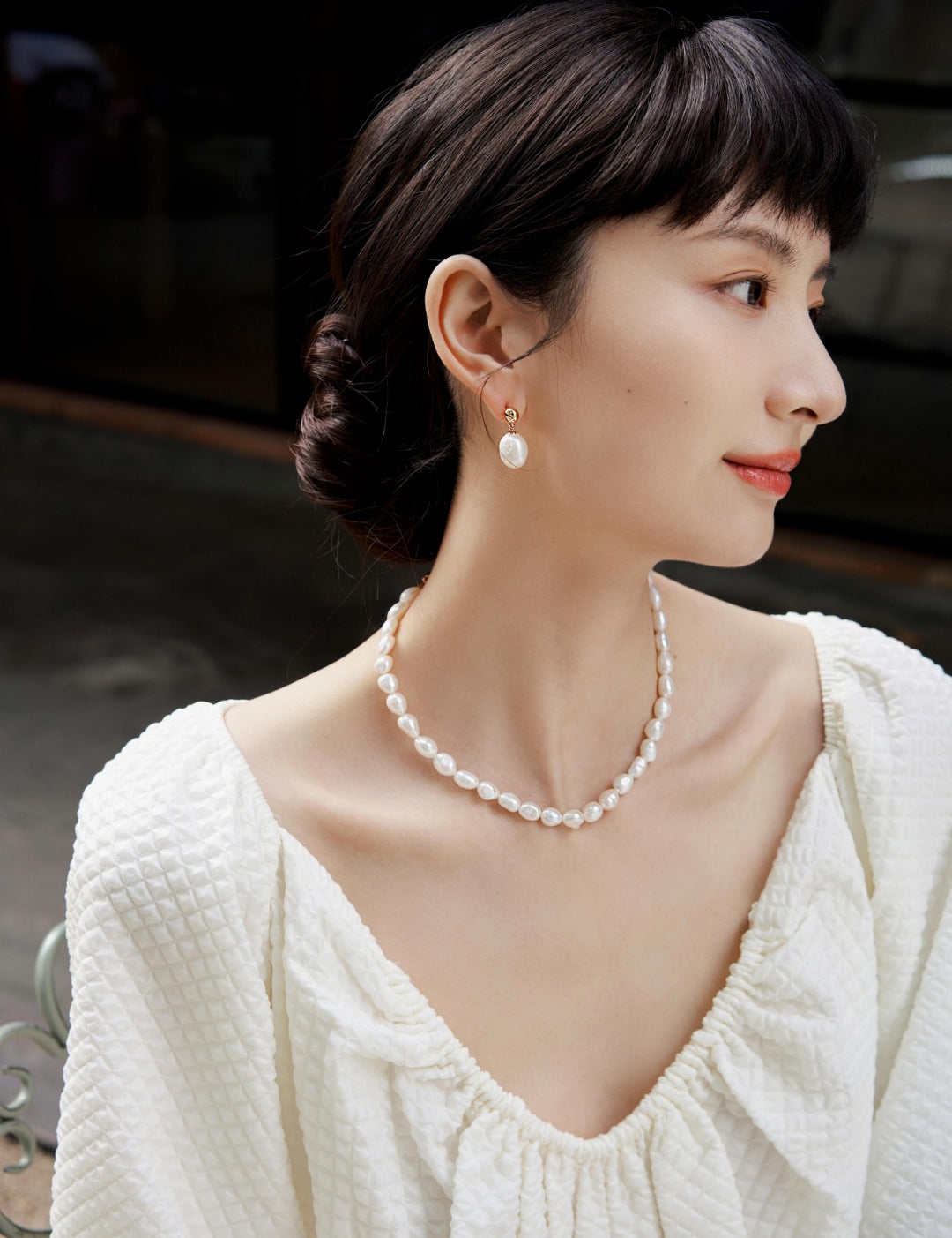 Gembea Jewelry Classic Natural Freshwater Pearl Necklace