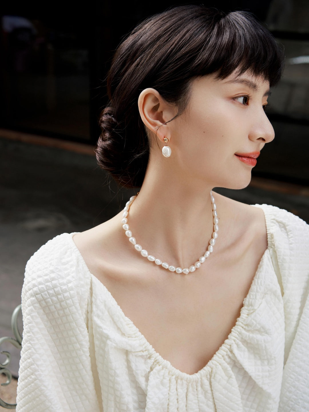 Gembea Jewelry Classic Natural Freshwater Pearl Necklace