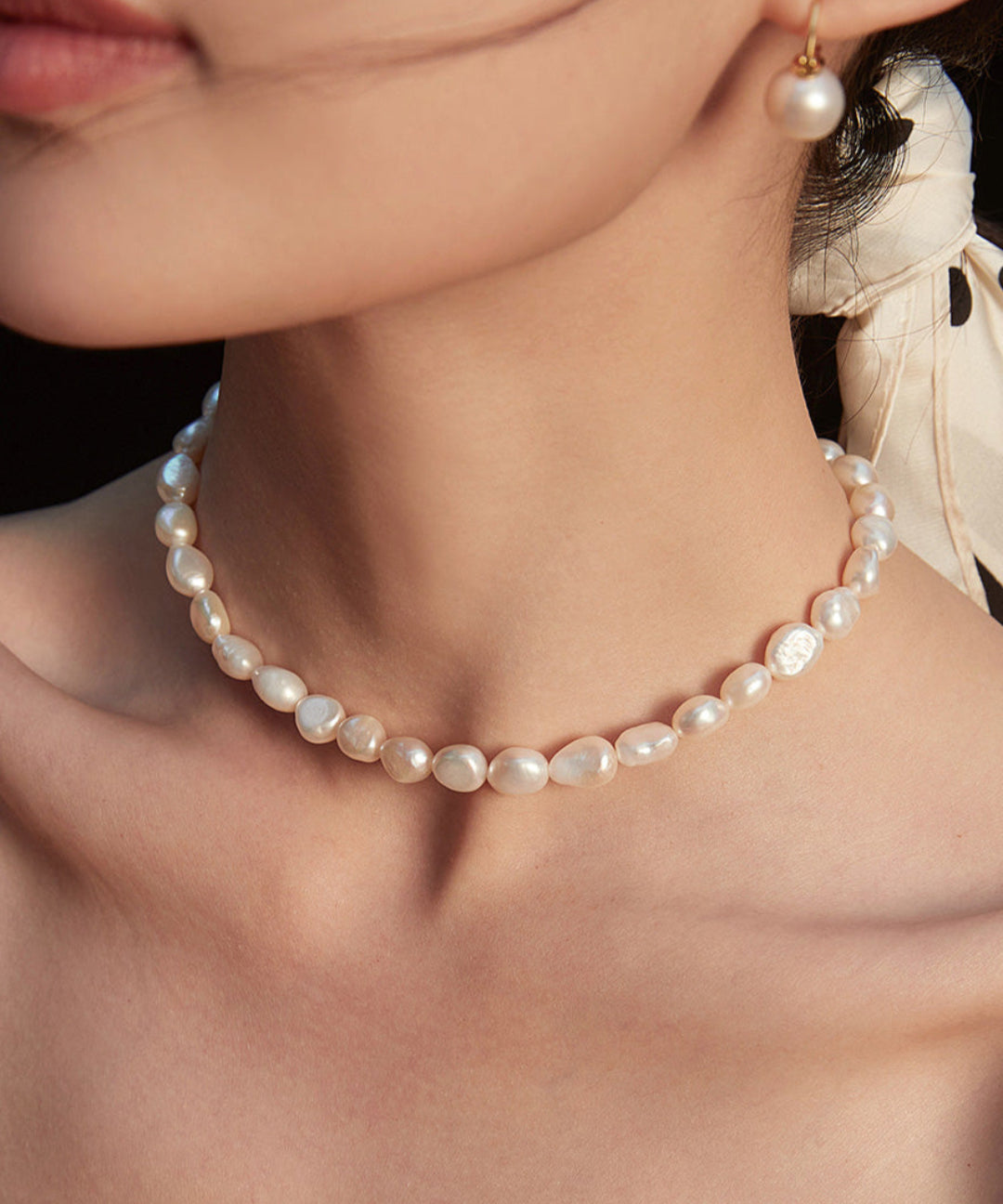 Gembea Jewelry Classic Natural Freshwater Pearl Necklace