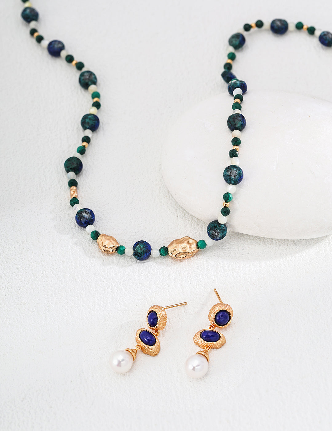 Lapis Lazuli Beaded Necklace Gembea Jewelry