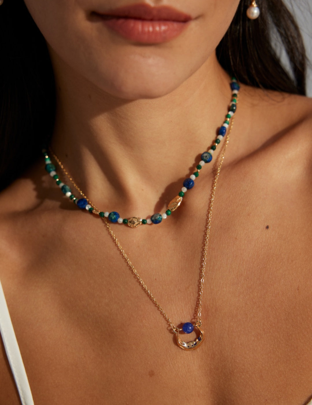 Lapis Lazuli Beaded Necklace Gembea Jewelry