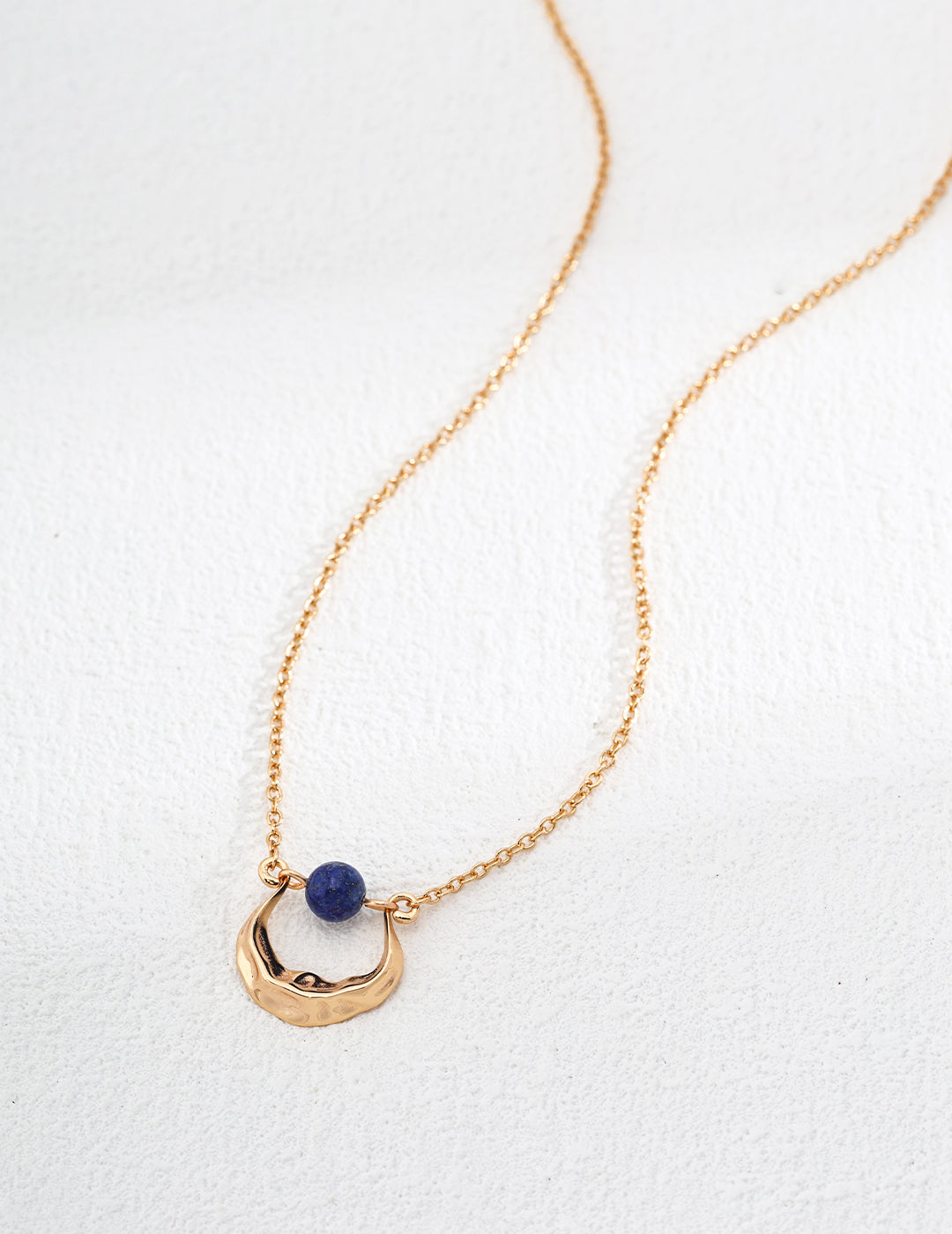 Lapis Lazuli Gold Chain Pendant Necklace-Gembea Jewelry