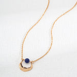 Lapis Lazuli Gold Chain Pendant Necklace-Gembea Jewelry