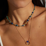 Lapis Lazuli Gold Chain Pendant Necklace-Gembea Jewelry