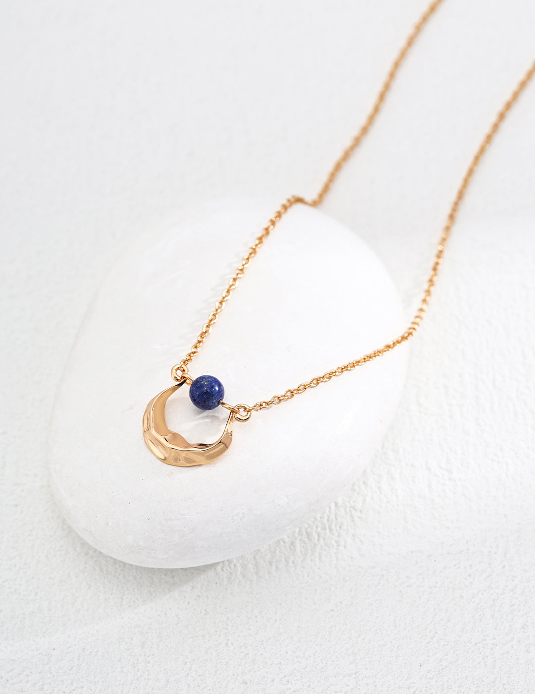 Lapis Lazuli Gold Chain Pendant Necklace-Gembea Jewelry