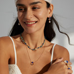 Lapis Lazuli Gold Chain Pendant Necklace-Gembea Jewelry