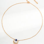 Lapis Lazuli Gold Chain Pendant Necklace-Gembea Jewelry