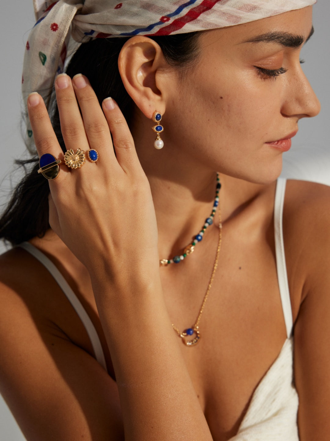 Lapis Lazuli Gold Open Ring-Gembea Jewelry